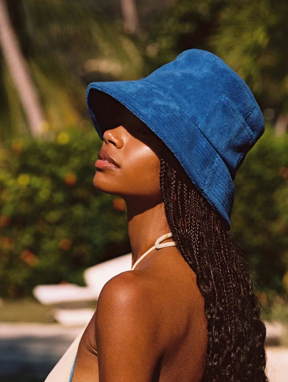 Lack Of Color Blue Terry Cloth Bucket Hat Small/Medium